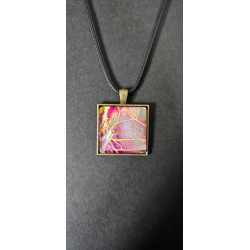 Ocre Roots - Handmade Fluid Art Necklace