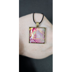 Ocre Roots - Handmade Fluid Art Necklace