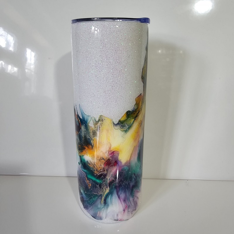 copie de copie de copie de copie de copie de copie de copie de copie de RTS - Swear Bears Neon Ink Swirl 30oz Curve Tumbler