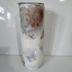 RTS - Copper and Cream Marble Ink Swirl 20oz Tumbler