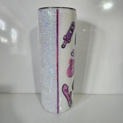 RTS - Adult Shy Slut Hidden Message Sparkle V-Split (Over 18s) 20oz Tumbler