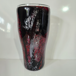 RTS -  Crimson Noir Crackle Throwdown 30oz Curve Tumbler