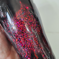 RTS -  Crimson Noir Crackle Throwdown 30oz Curve Tumbler