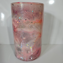 RTS -  Pink Clouds Holo Unicorn Glass Vase/Planter