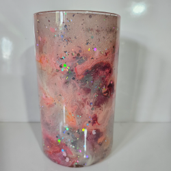 RTS -  Pink Clouds Holo Unicorn Glass Vase/Planter