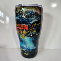 copie de copie de copie de copie de copie de RTS - Green & Copper Ink Swirl 30oz Tumbler