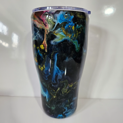 copie de copie de copie de copie de copie de RTS - Green & Copper Ink Swirl 30oz Tumbler