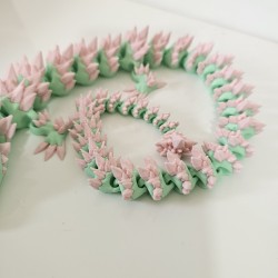 Mint & Baby Pink Crystal Dragon Medium - Dimension Designs Upgrade