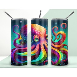 Neon Octopus 20oz Tumbler