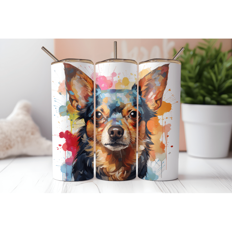 Chihuahua Paint 20oz Tumbler
